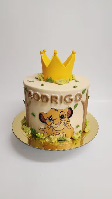 Simba Jungle Theme Birthday Cake