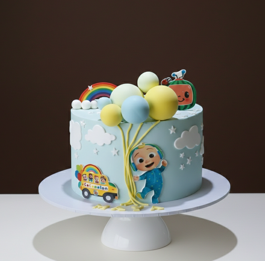 Cocomelon Balloon Birthday Cake