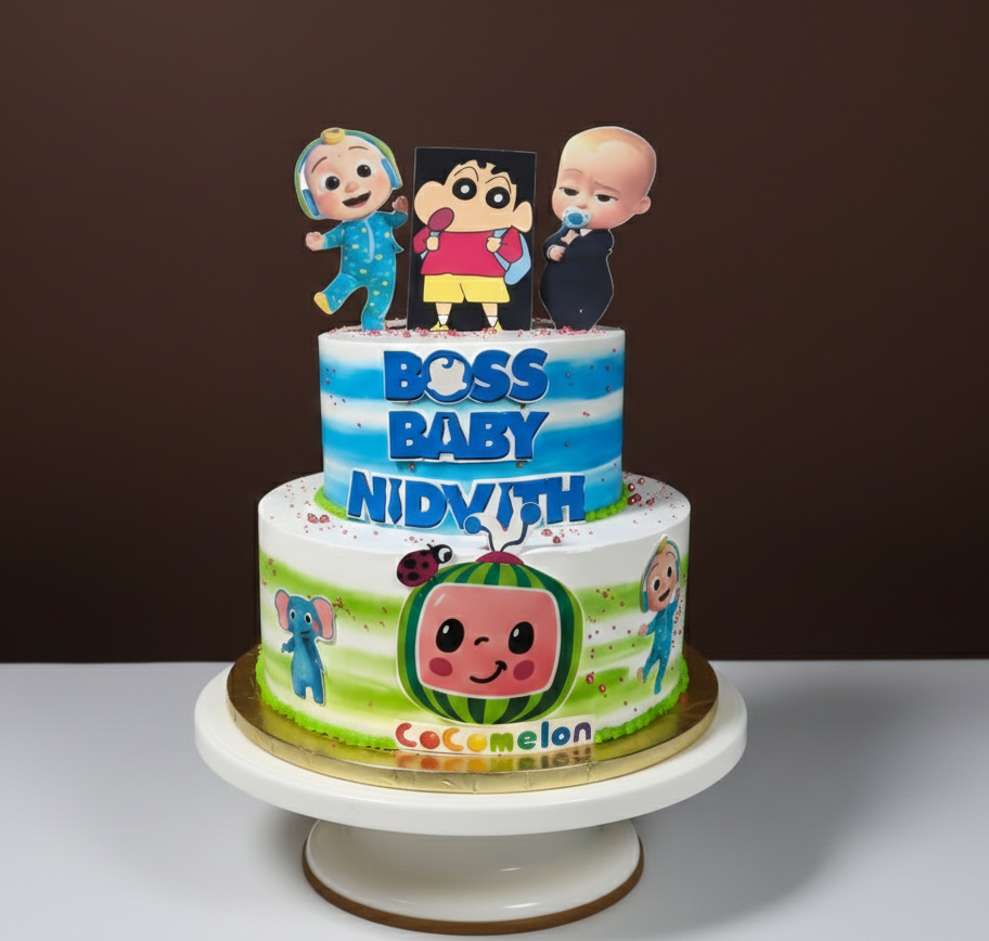 Boss Baby & CoComelon Party Cake
