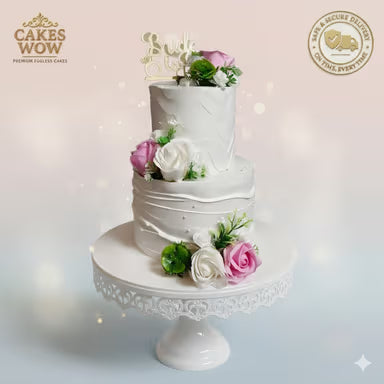 Elegant White Tiered Wedding Cake