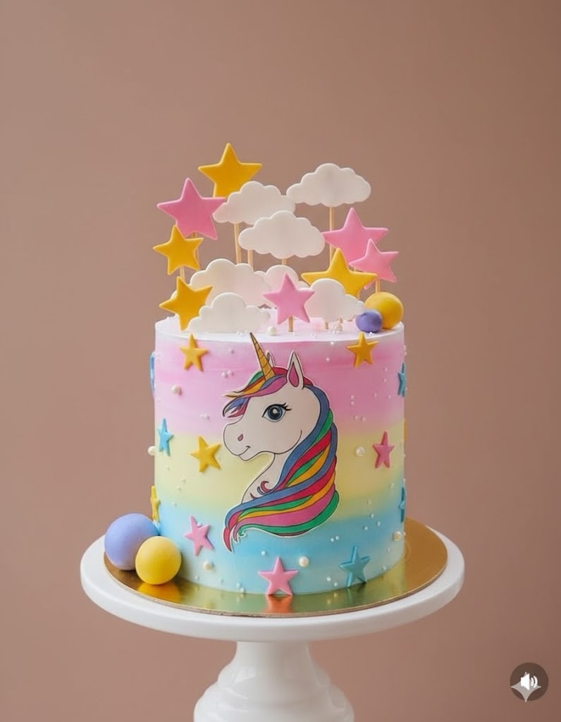 Vibrant Unicorn Sky Designer Cake