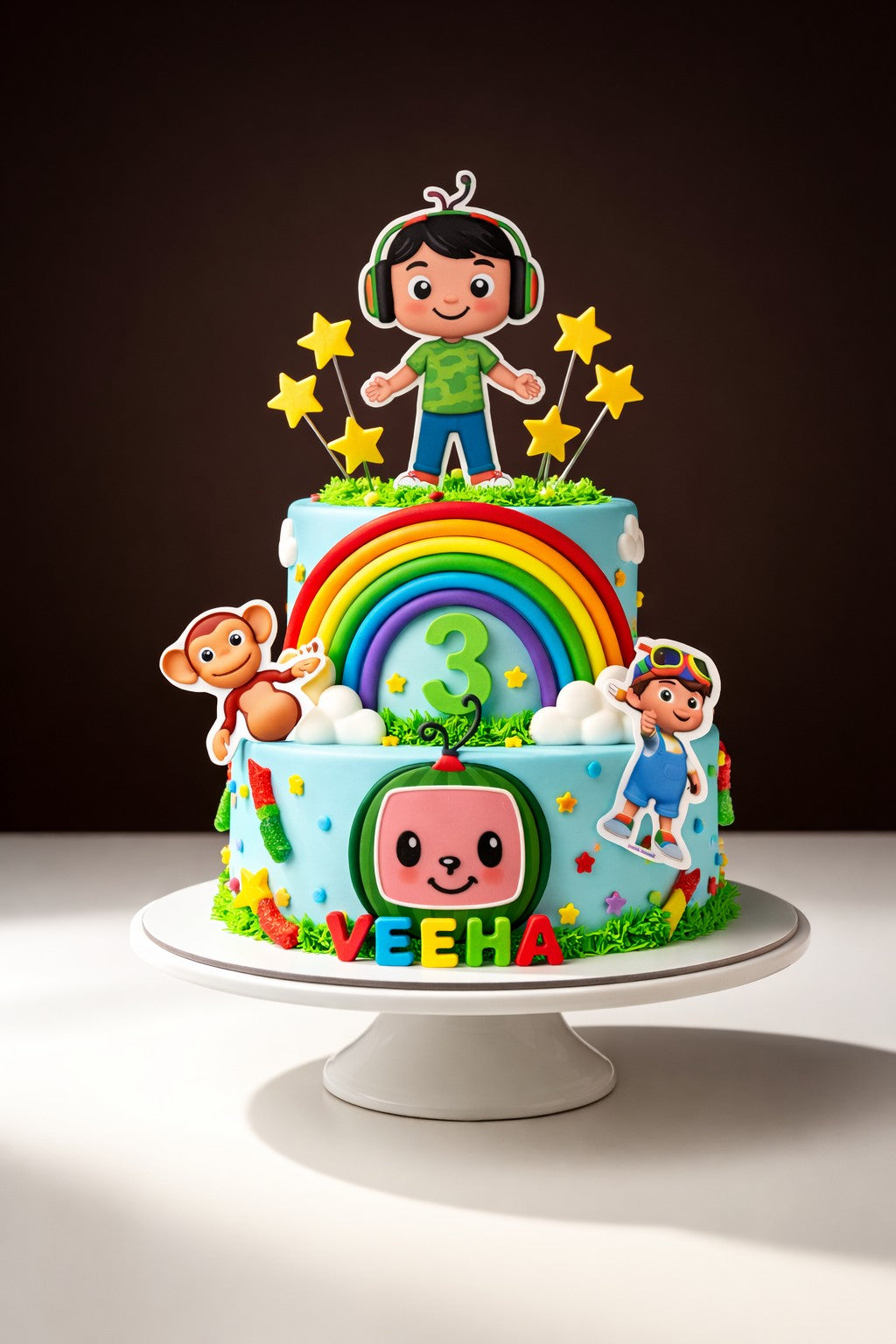 Rainbow Cocomelon Joy Cake