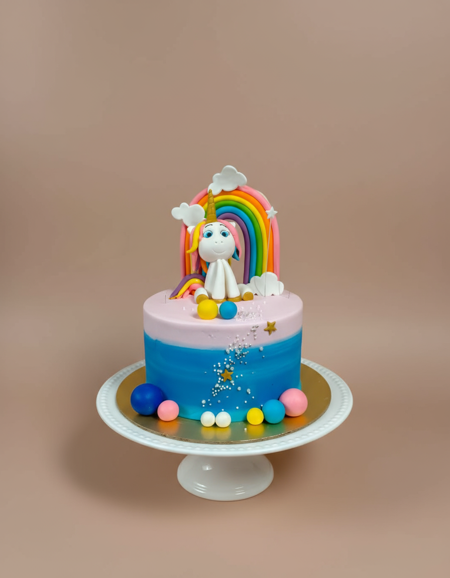 Rainbow Unicorn Fantasy Cake