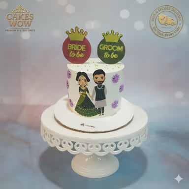 Bride and Groom To be Engagement Cake