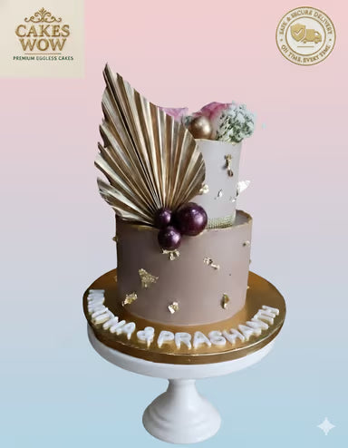 The Glamour Engagement  Cake