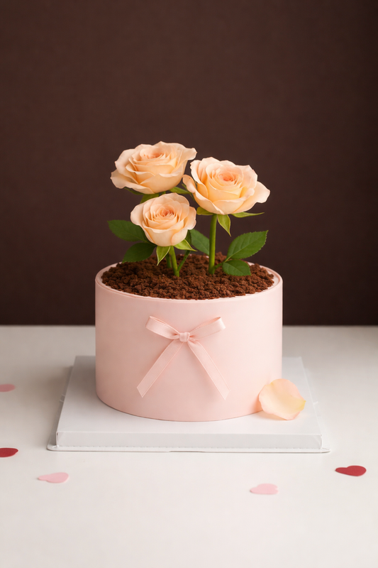 Elegant Rose Garden Cake