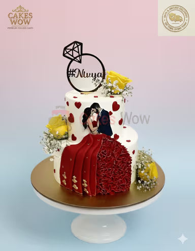 The Grand Proposal Engagement Cake