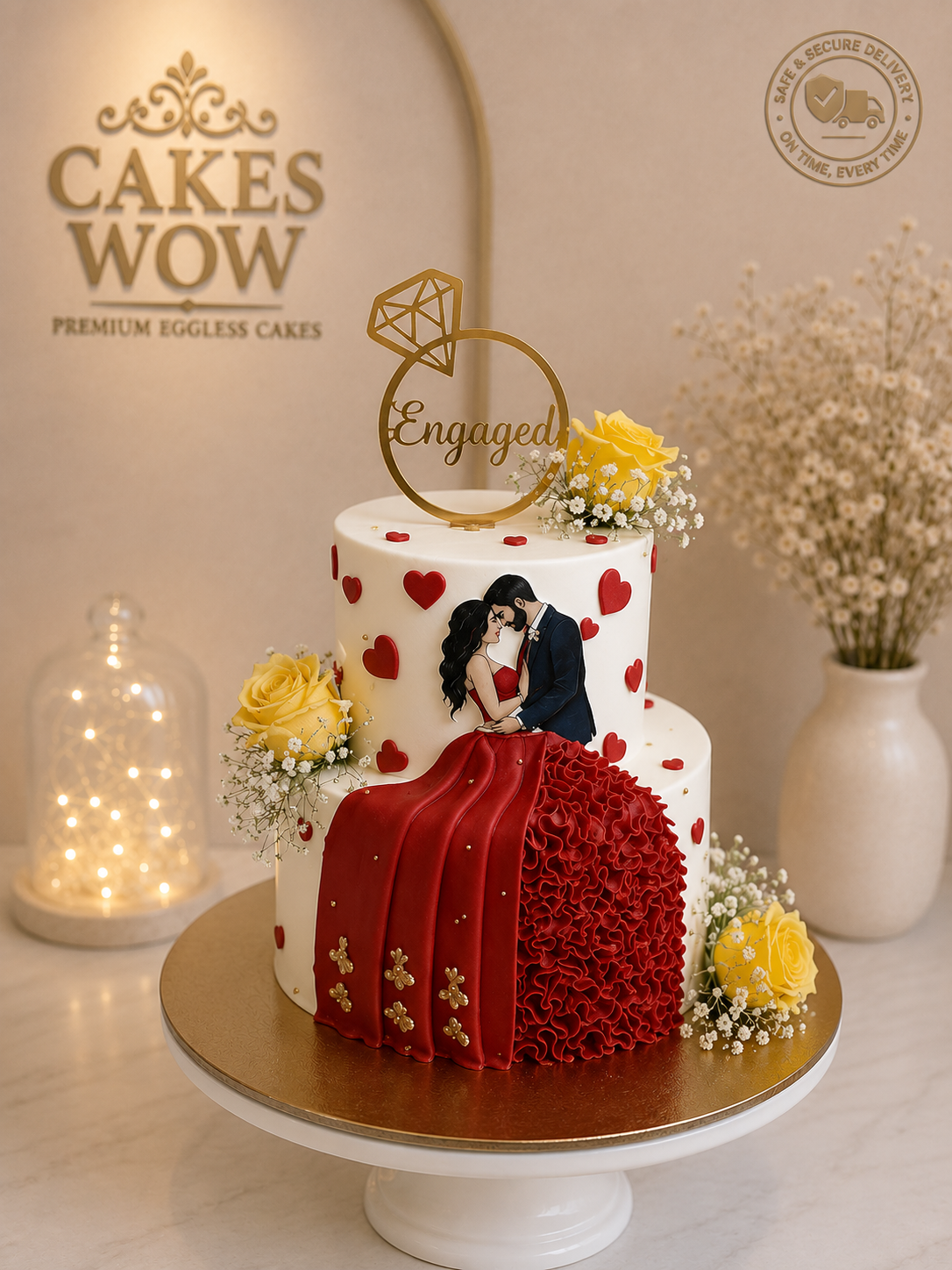 The Grand Proposal Engagement Cake