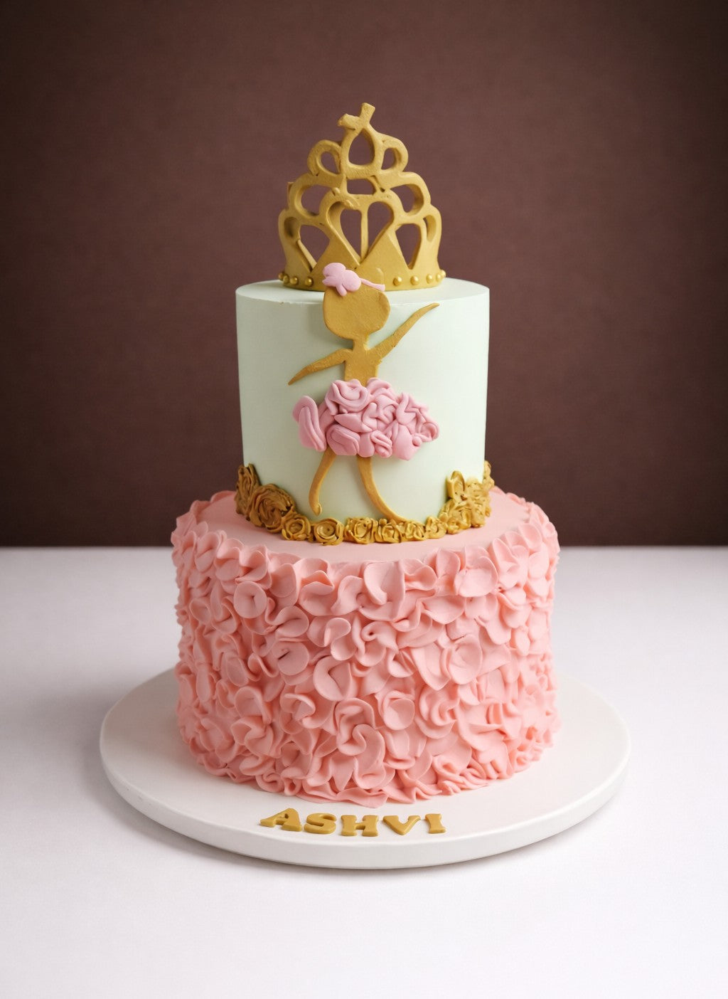 Pink Princess Crown Cake