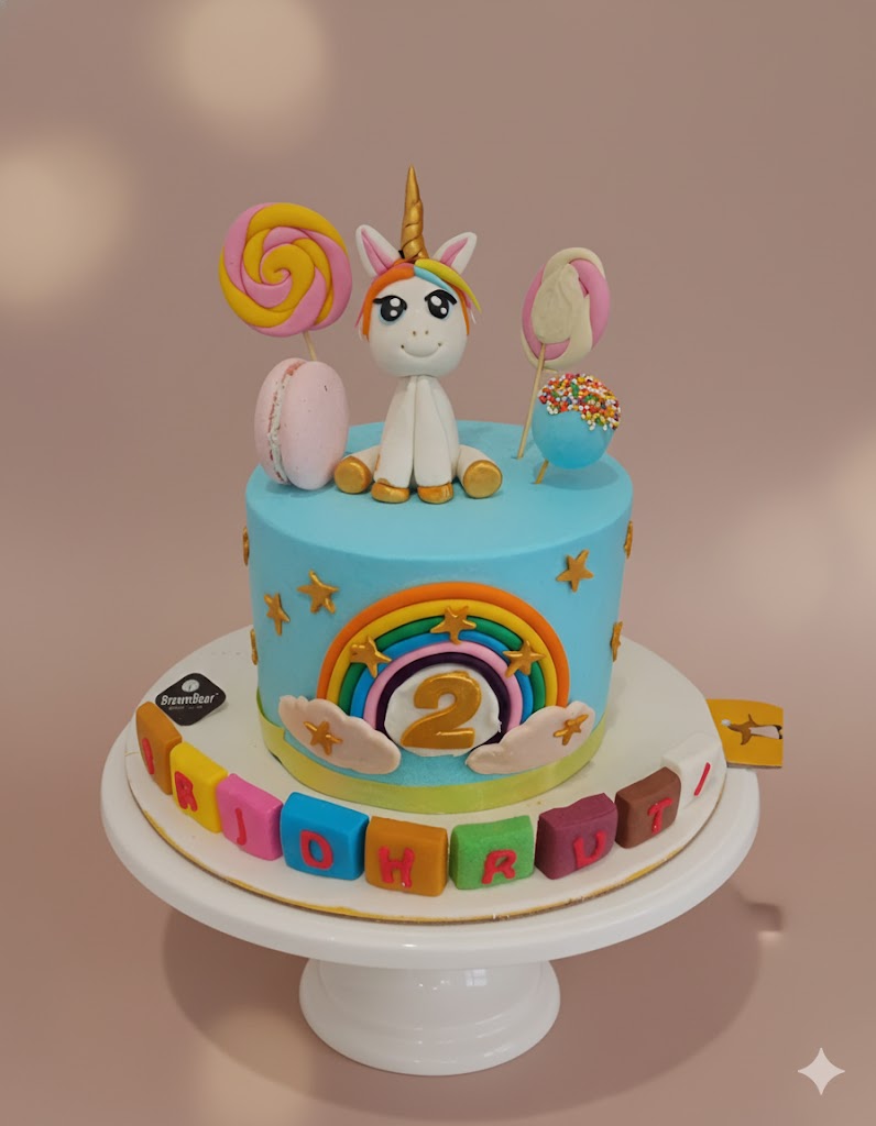 Magical Unicorn Candy Rainbow Cake