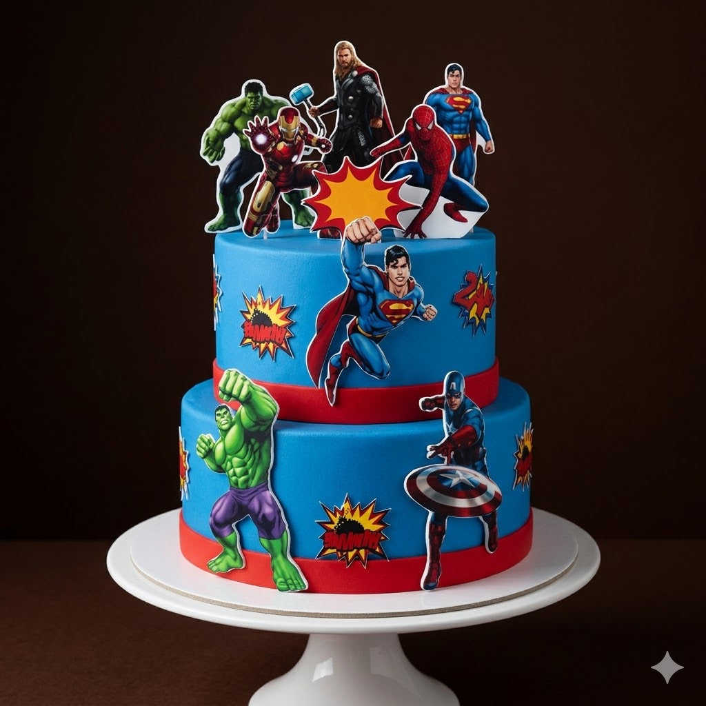 Superhero Universe Tier Cake