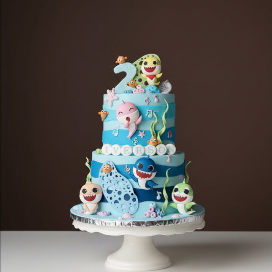 Baby Shark Musical Wave Tier Cake