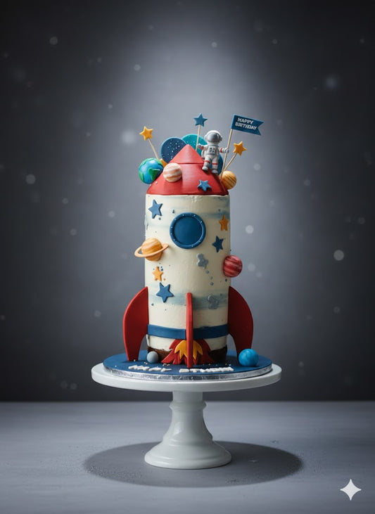 Orbiting Planets Galaxy Cake