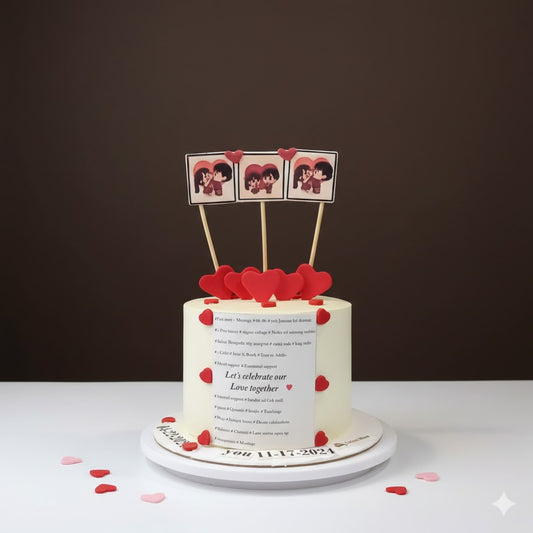 Personalized Love Story Cake