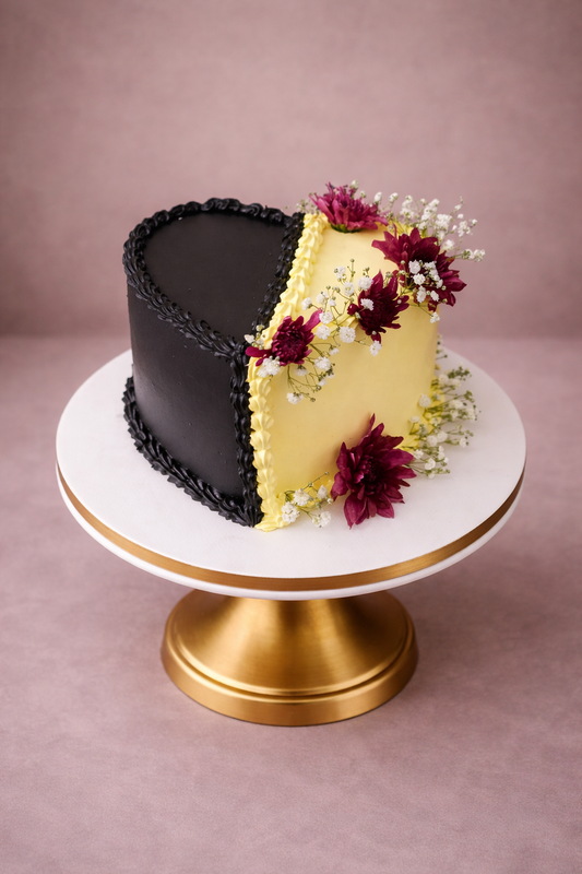Dual Tone Heart Unity Cake