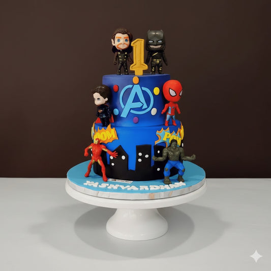 Avengers Mini Heroes Tier Cake