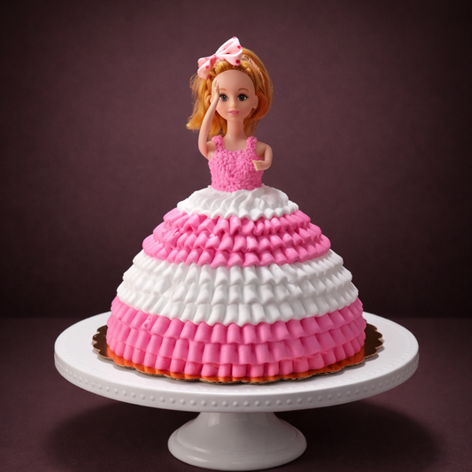 Barbie Ruffle Dress Cake