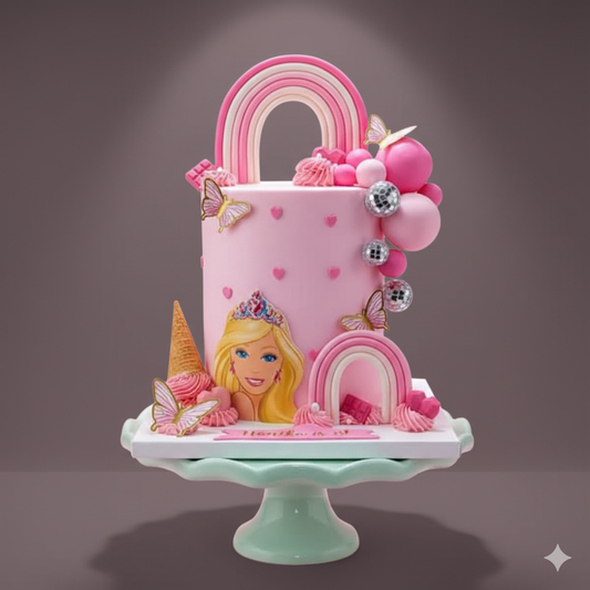 Barbie Rainbow Fantasy Cake