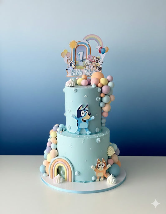 Bluey Two Tier Theme Cake