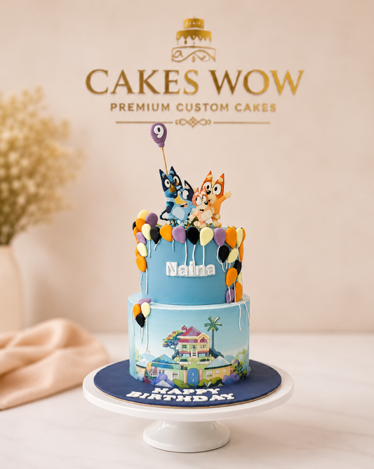 Bluey Two Tier Theme Cake