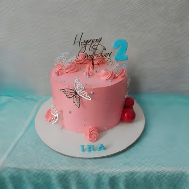 Pink Butterfly Cake
