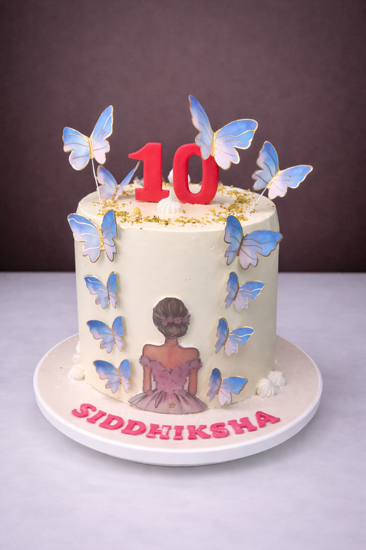 Butterfly Princess Milestone Cake