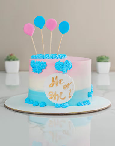 Pastel Ombre Baby Shower Cake