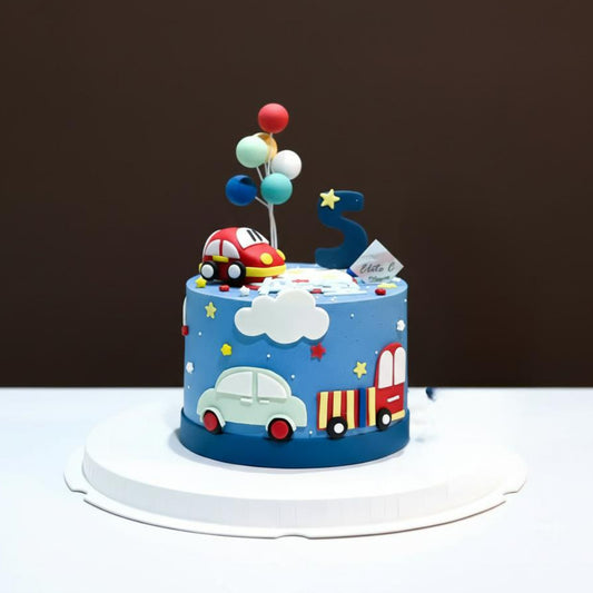Little Wheels Adventure Cake