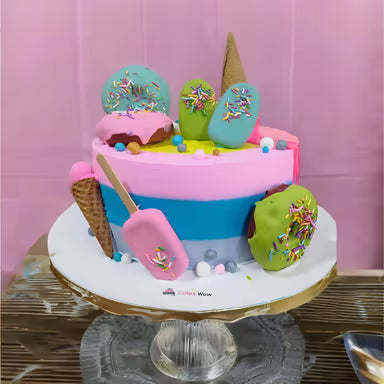 Pastel Ice Cream & Donut Dream Cake