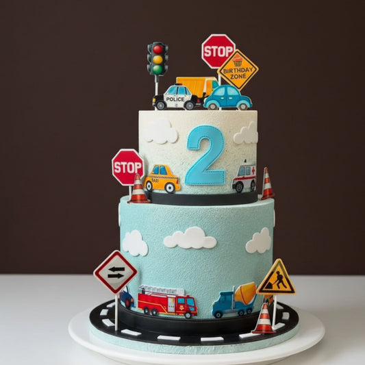 Traffic Adventure Theme Cake