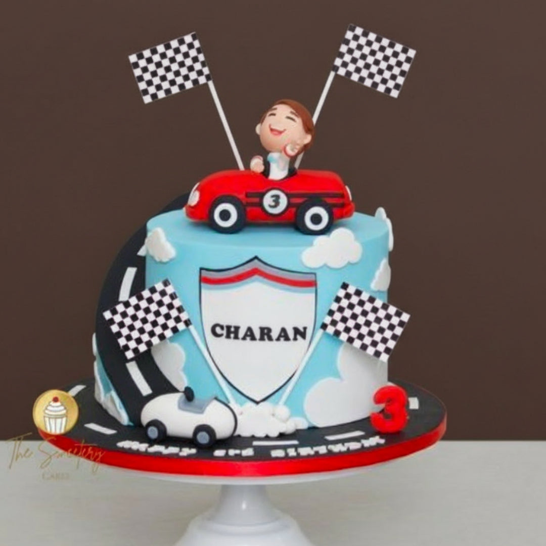 Little Car Racer Adventure Cake