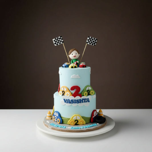 Playful Cars Theme Cake