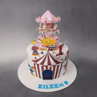 Magical Carnival Carousel Cake