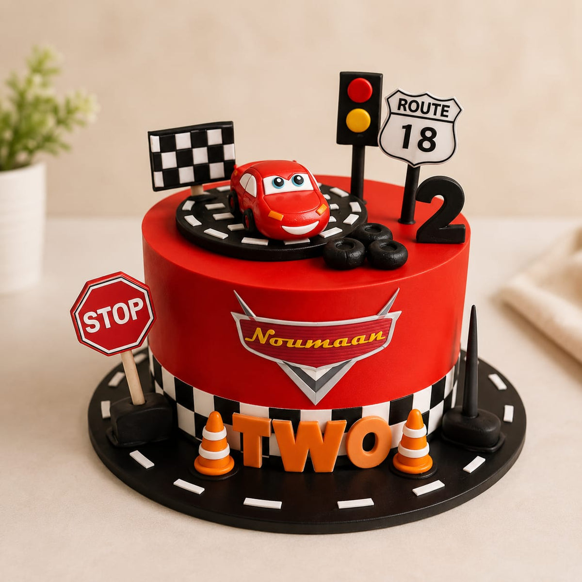 Lightning Race CarnTrack Cake