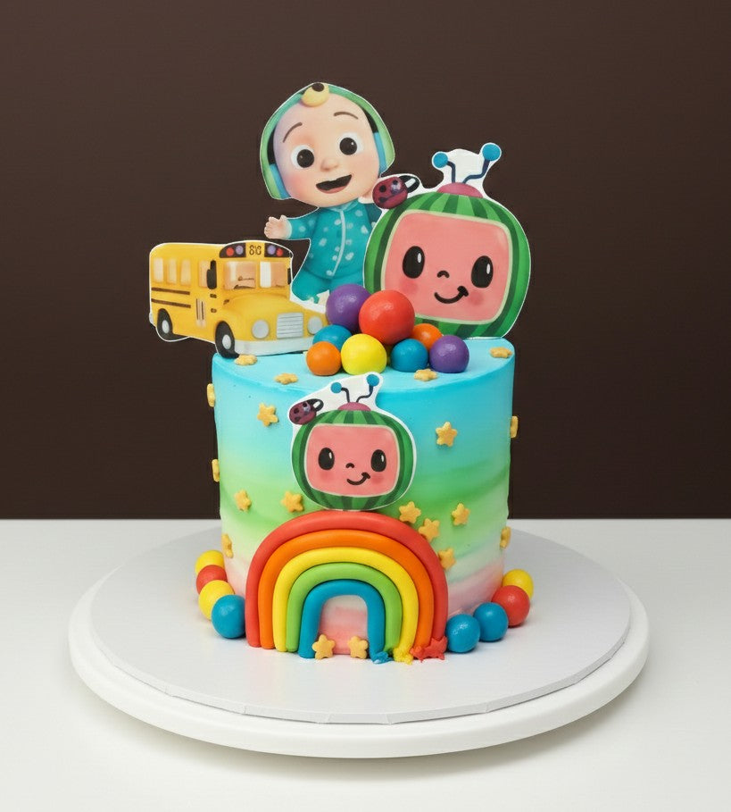 Rainbow Cocomelon Fun Cake
