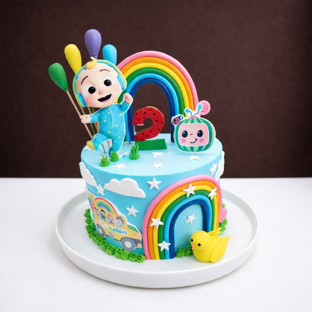 Cocoemlon Rainbow Cute Cake