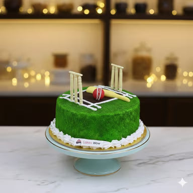 Cricket Pitch Birthday Cake