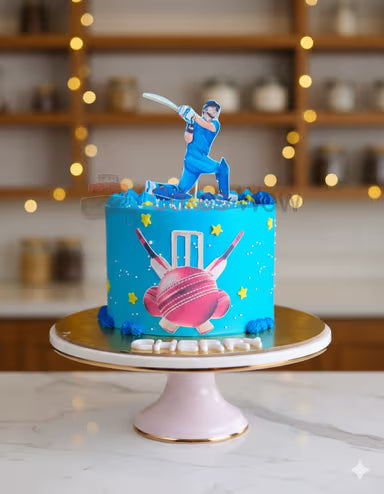 Personalized Cricketer Hero Cake