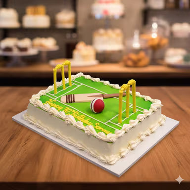 Cricket Pitch Champion Cake
