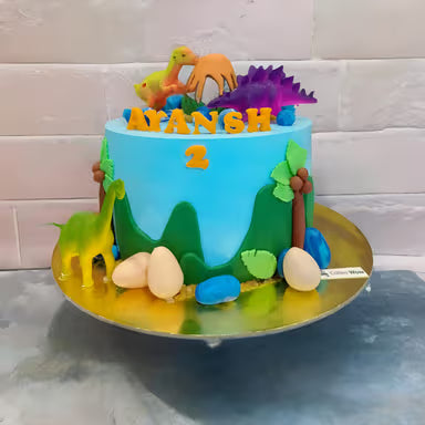 Dinosaur Themed Celebration Cake