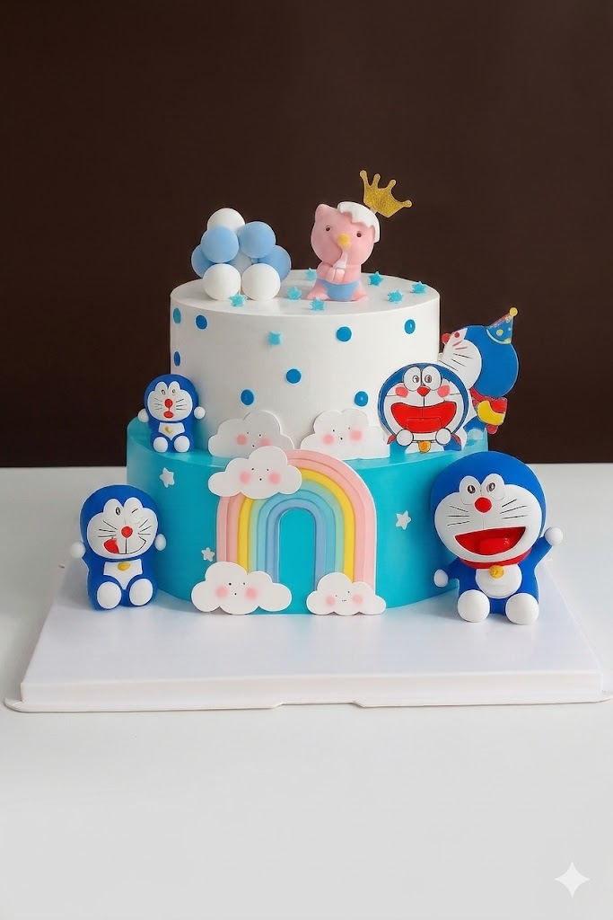 Doraemon Whimsical Rainbow Designer Cake