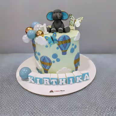 Hot air Balloon and Elephant Cake