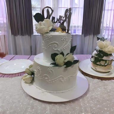 Classic White Tiered Wedding Cake