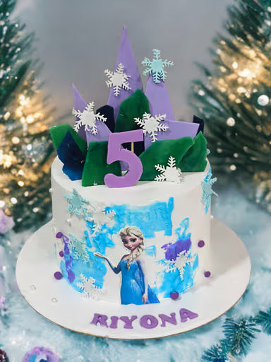 Frozen Elsa Snow Mountain Birthday Cake