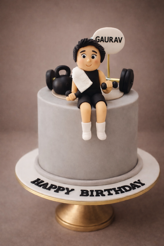 Gym Lover Personalized Birthday Cake