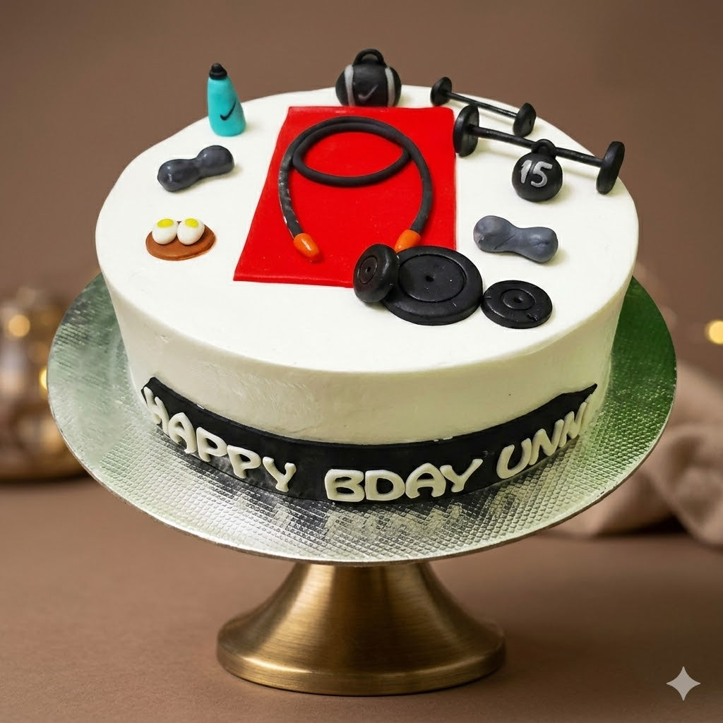 Fitness Gym Theme Cake