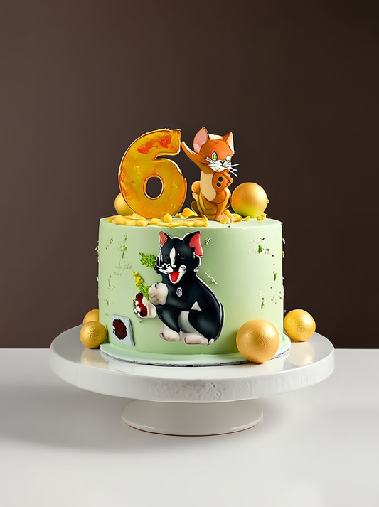 Tom & Jerry The Golden Gala Birthday Cake