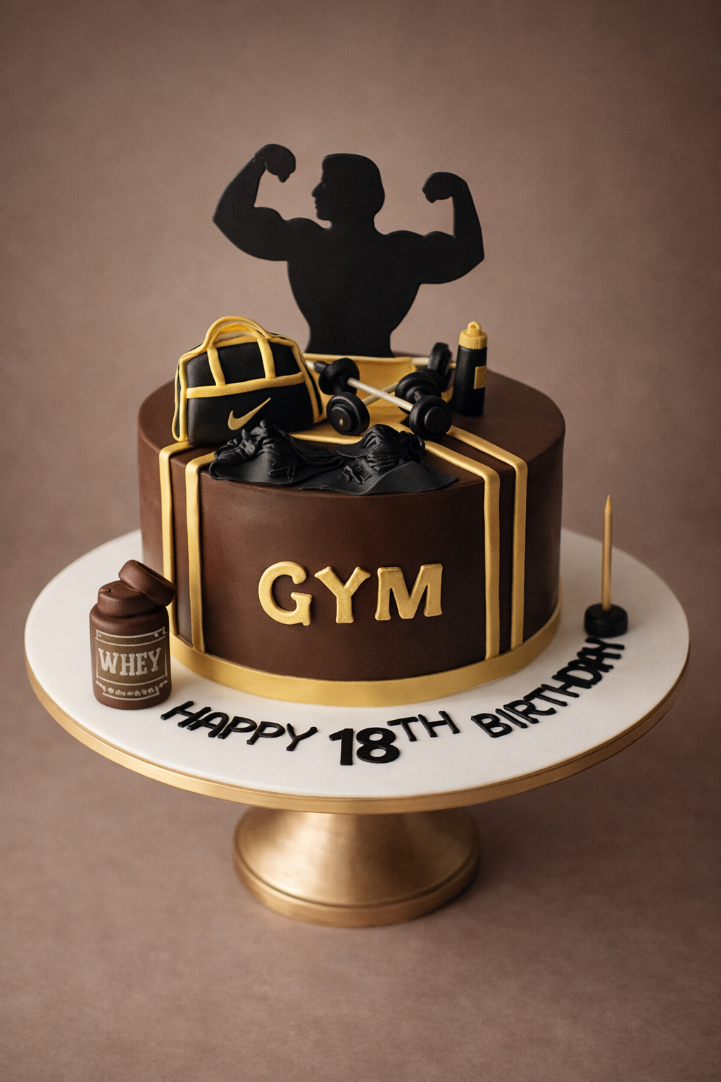 GYM Themed Celebration Cake