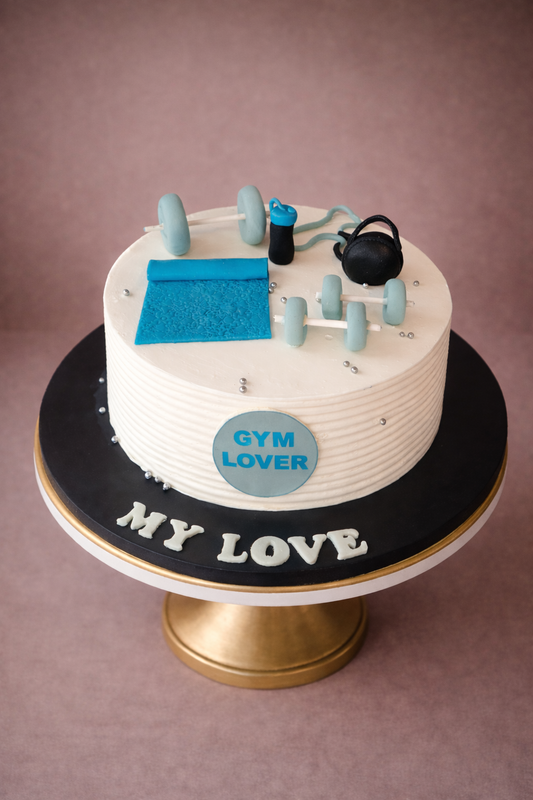 Gym Lover Fitness Theme Cake