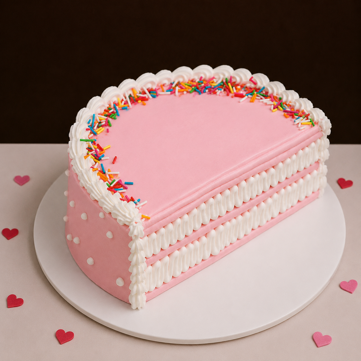 Pink Sprinkle Half Birthday Cake